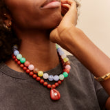 Mini Jane Beaded Necklace - Pastel Multi