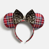 Disney Minnie Mouse Christmas Plaid Ears Headband