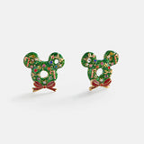 Disney Mickey Mouse Christmas Wreath Earrings