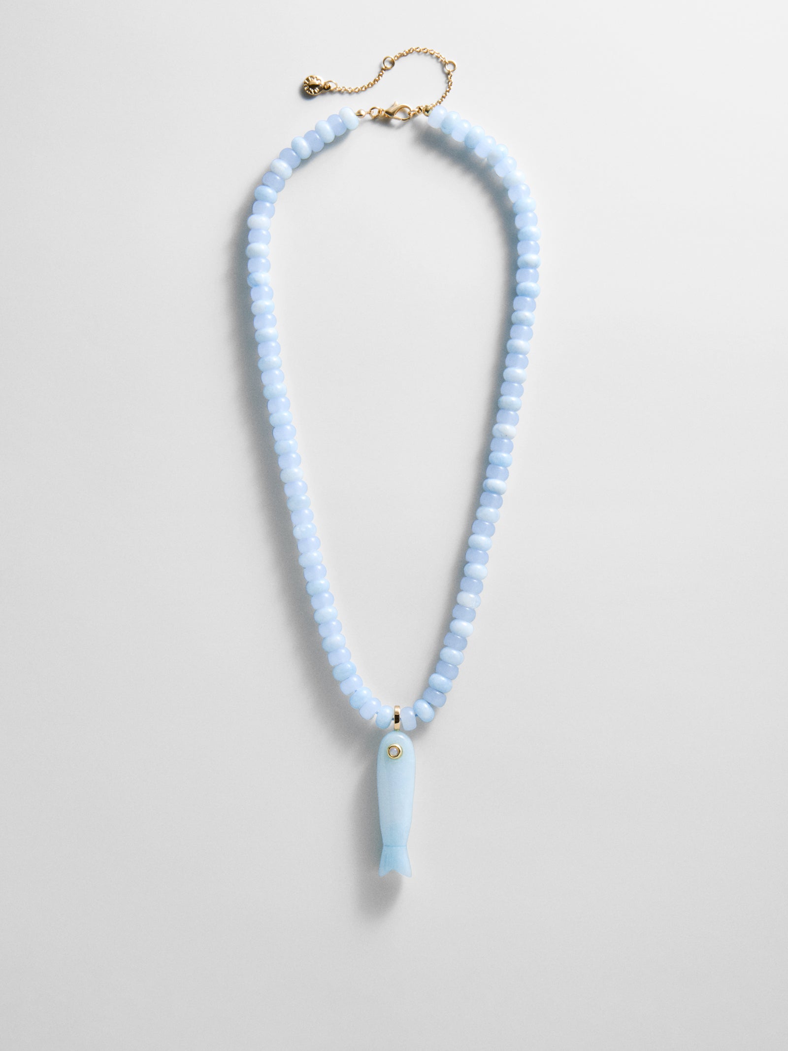 Sun Drift Semi-Precious Pendant Necklace - Fish