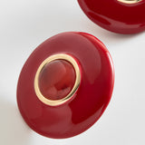 Lydia Statement Stud Earrings  - Red Jasper