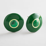 Lydia Statement Stud Earrings  - Malachite
