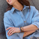 Eyes Open Evil Eye Paracord Bracelet  - Golden Brown