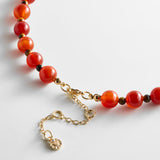 Jocelyn Semi-Precious Beaded Necklace - Orange