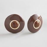 Lydia Statement Stud Earrings  - Tiger's Eye