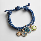Looking Out Evil Eye Layered Charm Bracelet