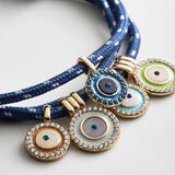 Looking Out Evil Eye Layered Charm Bracelet