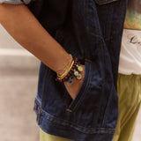 Looking Out Evil Eye Layered Charm Bracelet