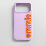 Fine Line Custom iPhone Case - Lavender/Orange