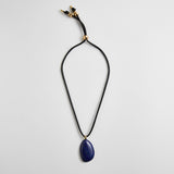 Chase Semi-Precious Pendant Necklace - Dark Blue