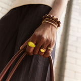 Bold Idea Chunky Statement Ring - Jade/Jade