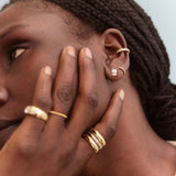 Giovanna 14K Gold Crystal Stud Earrings