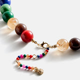 Mini Jane Beaded Necklace - Dark Multi
