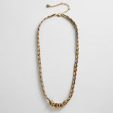 Bubble Letter Custom Paracord Necklace - Taupe/Brown