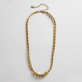 Bubble Letter Custom Paracord Necklace - Yellow/Orange
