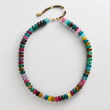 Joyce Semi-Precious Beaded Necklace - Multi Tourmaline