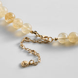 Janette Semi-Precious Beaded Ring Necklace  - Citrine