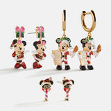 Disney Mickey Mouse & Minnie Mouse Christmas Santa Earring Set