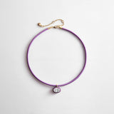 Lindsey Crystal Collar Necklace - Plum