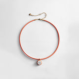 Lindsey Crystal Collar Necklace - Burnt Orange