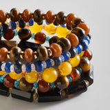 Darcy Semi-Precious Beaded Bracelet Set - Warm Tones