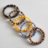 Darcy Semi-Precious Beaded Bracelet Set - Warm Tones