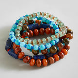 Darcy Semi-Precious Beaded Bracelet Set - Deep Multi