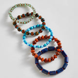 Darcy Semi-Precious Beaded Bracelet Set - Deep Multi