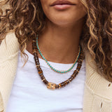 Andy Semi-Precious Beaded Necklace - Tiger's Eye