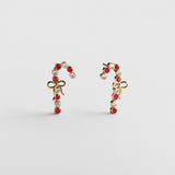 Mint the Halls Candy Cane Earrings