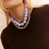 Jane Beaded Necklace - Light Blue