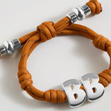 Knotty Initial Custom Bracelet - Toffee Double Letters