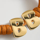 Knotty Initial Custom Bracelet - Toffee Double Letters