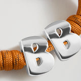 Knotty Initial Custom Bracelet - Toffee Double Letters