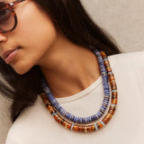 Amaris Semi-Precious Beaded Necklace - 18mm/Lapis
