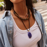 Amaris Semi-Precious Beaded Necklace - 18mm/Tiger's Eye