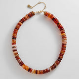 Amaris Semi-Precious Beaded Necklace - 18mm/Warm Multi