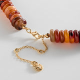 Amaris Semi-Precious Beaded Necklace - 18mm/Warm Multi