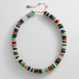 Amaris Semi-Precious Beaded Necklace - 18mm/Muted Multi