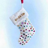 Kids DIY Christmas Stocking Craft Kit - White Stocking