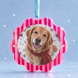 Picture Perfect Custom Ornament - Round Pink Frame