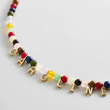 Mini Semi-Precious Custom Necklace - 4mm Beads / Dark Multi