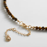 Mini Semi-Precious Custom Necklace  - 4mm Beads / Tiger's Eye