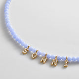 Mini Semi-Precious Custom Necklace - 4mm Beads / Blue Lace Agate