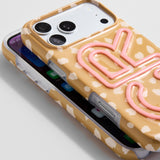 Fine Line Printed Custom iPhone Case - Deer Print/Light Pink