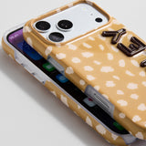 Fine Line Printed Custom iPhone Case - Deer Print/Dark Brown