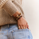 Wear Everywhere Waterproof Custom Bracelet - Dark Multi/Dark Brown