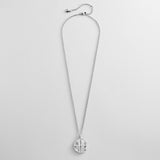 Monogram Custom Pendant Necklace - Horizontal - Silver