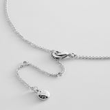 Monogram Custom Pendant Necklace - Horizontal - Silver