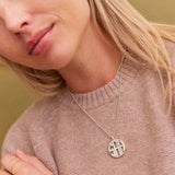 Monogram Custom Pendant Necklace - Horizontal - Silver